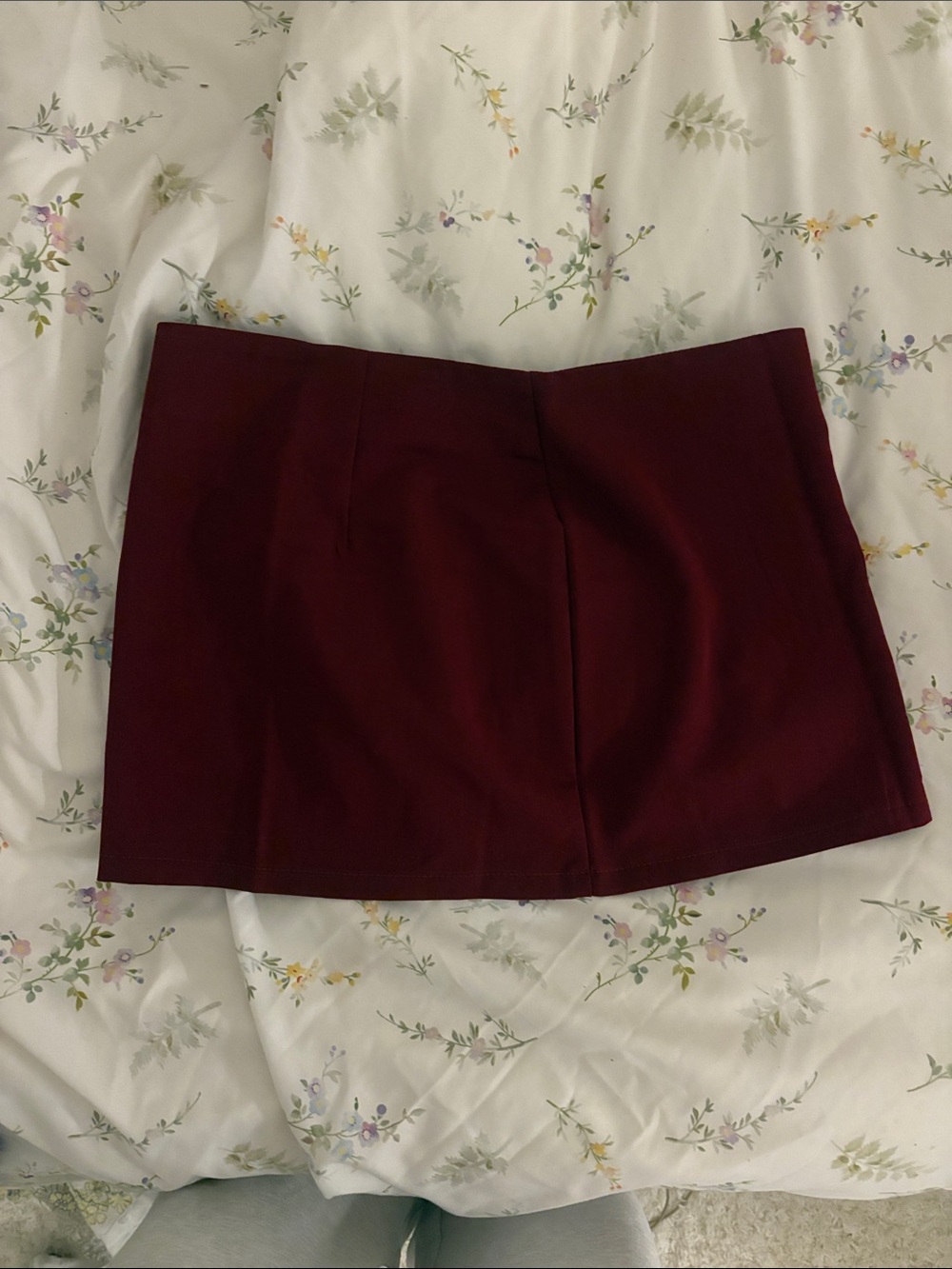 H&M Burgundy Mini Skirt - Clean Straight Silhouette